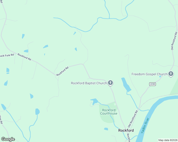 map of restaurants, bars, coffee shops, grocery stores, and more near 4797 Rockford Road in Dobson