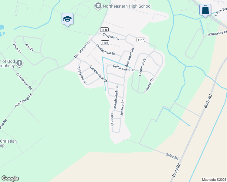 map of restaurants, bars, coffee shops, grocery stores, and more near 203 Honeysuckle Drive in Elizabeth City