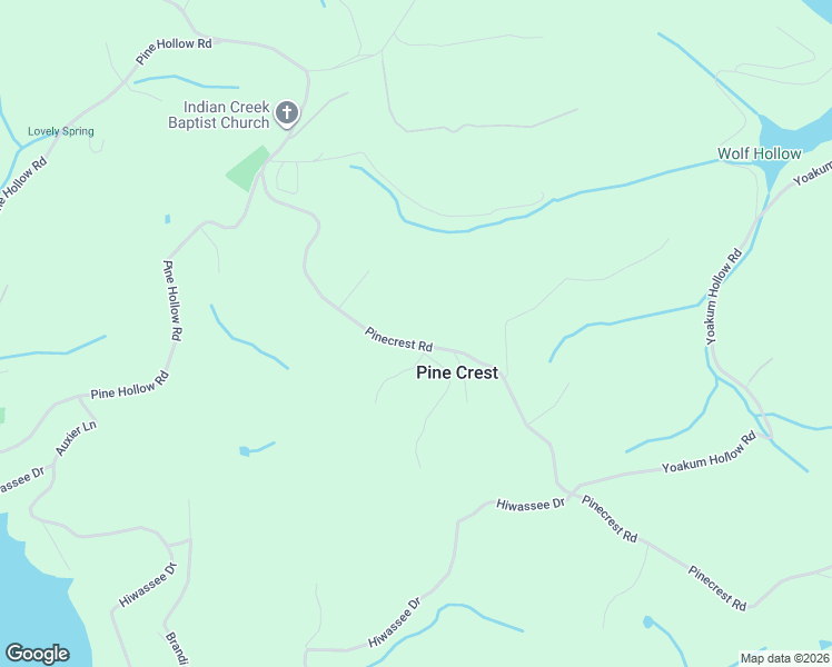 map of restaurants, bars, coffee shops, grocery stores, and more near 2815 Pinecrest Road in Jacksboro