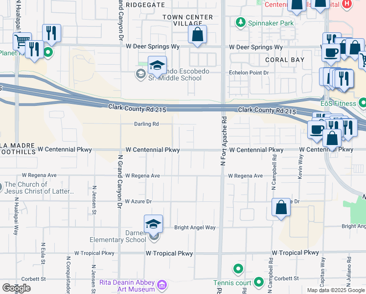 map of restaurants, bars, coffee shops, grocery stores, and more near 6408 Trautman Ct in Las Vegas
