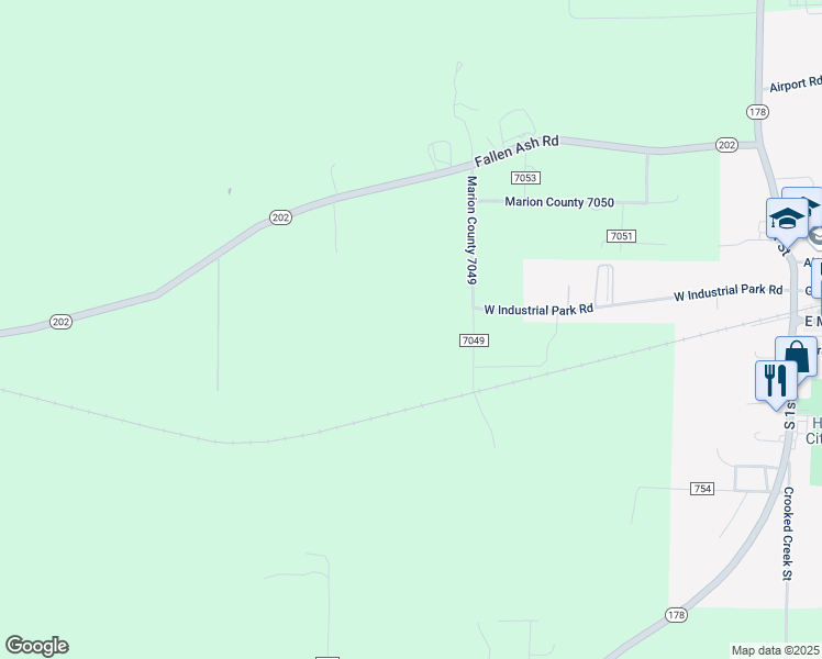 map of restaurants, bars, coffee shops, grocery stores, and more near 387 Marion County 7049 in Flippin