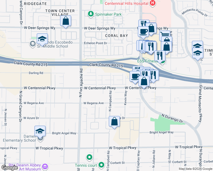 map of restaurants, bars, coffee shops, grocery stores, and more near 9027 Sosa Creek Avenue in Las Vegas