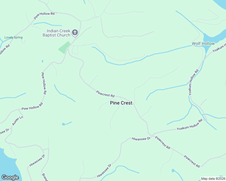 map of restaurants, bars, coffee shops, grocery stores, and more near 2815 Pinecrest Road in Jacksboro