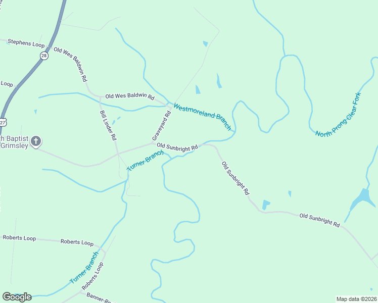 map of restaurants, bars, coffee shops, grocery stores, and more near 1260 Old Sunbright Road in Jamestown