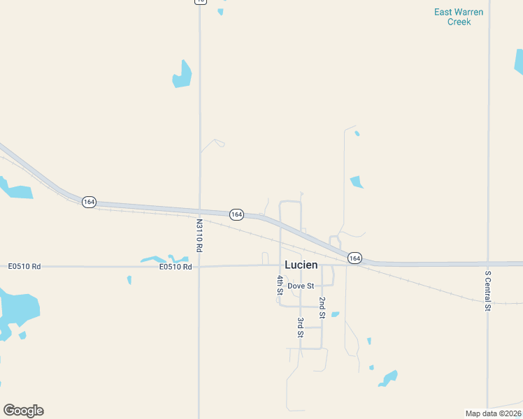 map of restaurants, bars, coffee shops, grocery stores, and more near 413 Oklahoma 164 in Lucien