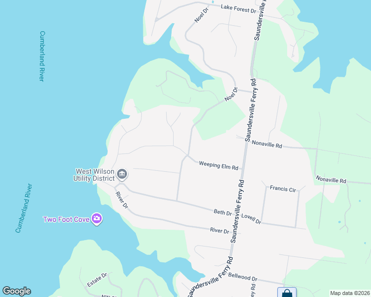 map of restaurants, bars, coffee shops, grocery stores, and more near 310 Weeping Elm Road in Mt. Juliet