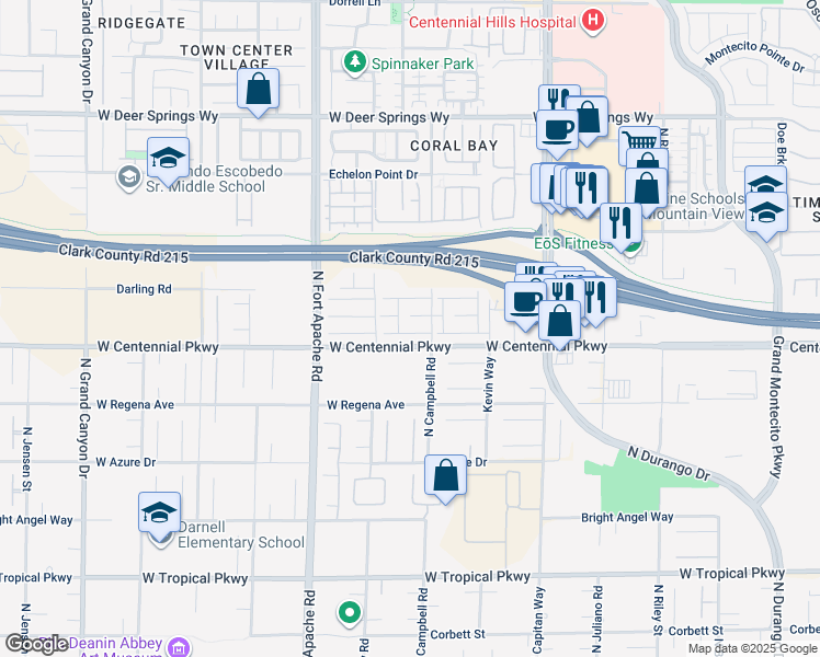 map of restaurants, bars, coffee shops, grocery stores, and more near 9046 Sosa Creek Avenue in Las Vegas