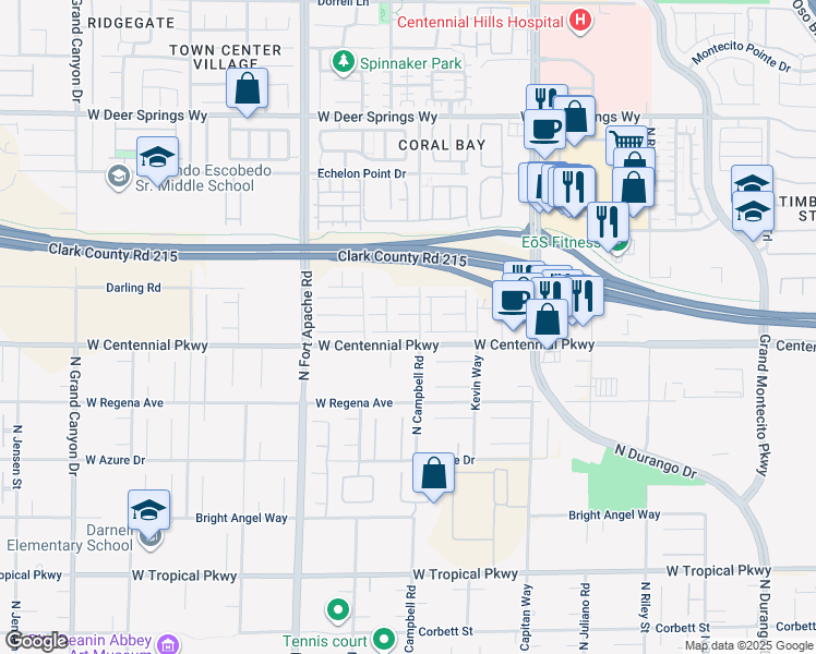 map of restaurants, bars, coffee shops, grocery stores, and more near 9022 Sosa Creek Avenue in Las Vegas