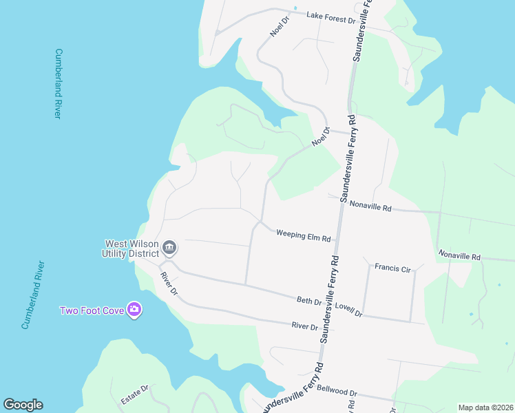 map of restaurants, bars, coffee shops, grocery stores, and more near 310 Weeping Elm Road in Mt. Juliet