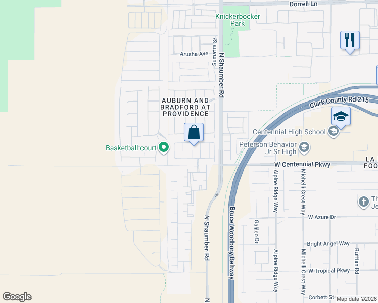 map of restaurants, bars, coffee shops, grocery stores, and more near 6425 Scotts Crossing Street in Las Vegas