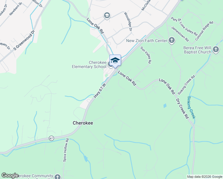 map of restaurants, bars, coffee shops, grocery stores, and more near 1906 Lone Oak Road in Johnson City