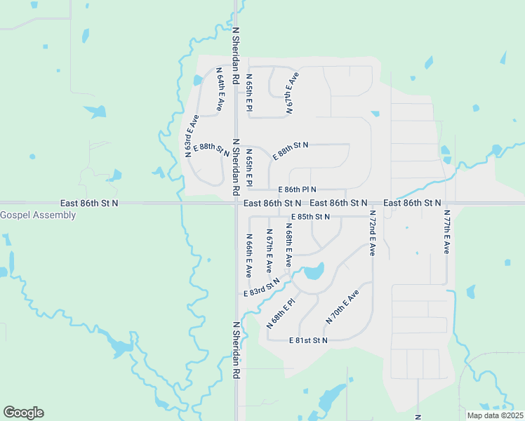 map of restaurants, bars, coffee shops, grocery stores, and more near 8477 North 66th East Avenue in Owasso