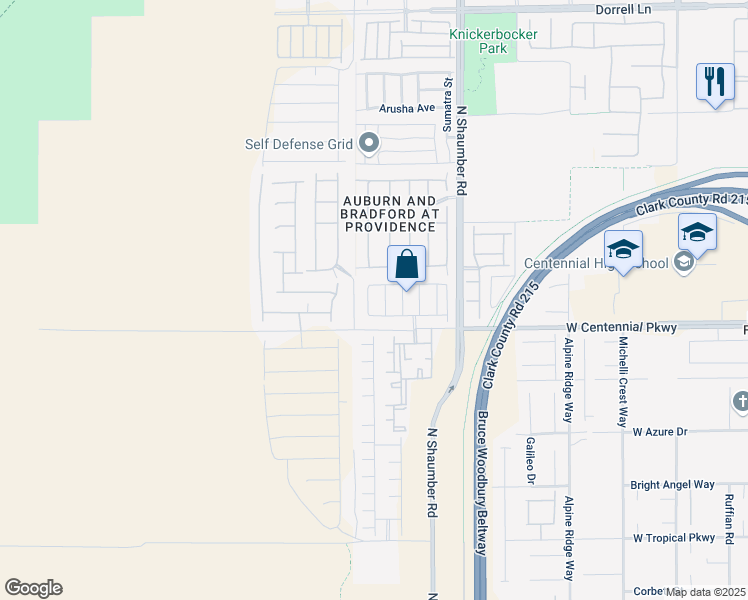 map of restaurants, bars, coffee shops, grocery stores, and more near 10665 Auburn Springs Avenue in Las Vegas