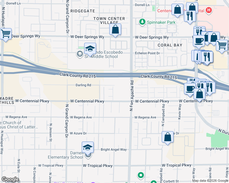map of restaurants, bars, coffee shops, grocery stores, and more near 6460 Iguassu Falls Road in Las Vegas