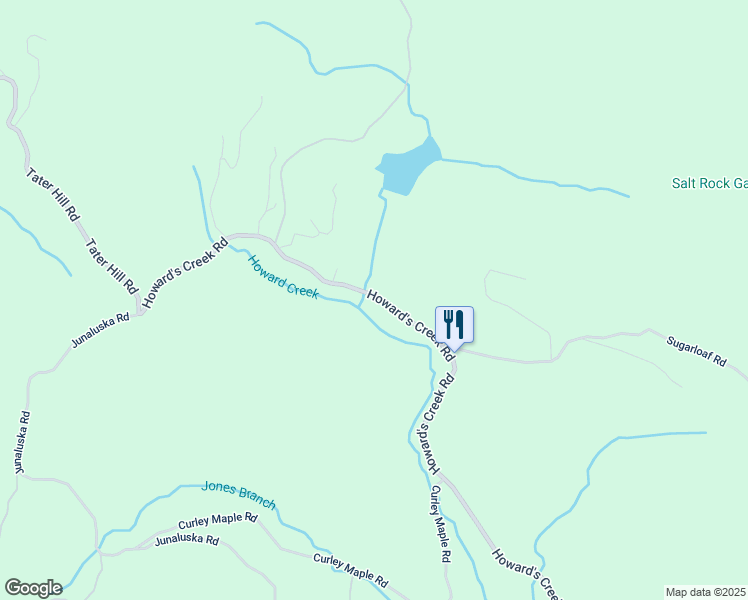 map of restaurants, bars, coffee shops, grocery stores, and more near 5901 Howard's Creek Road in Boone
