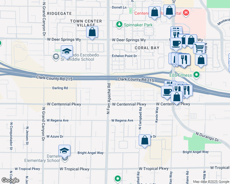 map of restaurants, bars, coffee shops, grocery stores, and more near 9171 Grand Sunburst Court in Las Vegas