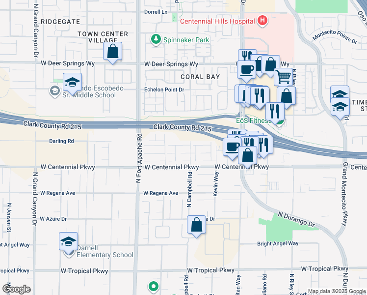 map of restaurants, bars, coffee shops, grocery stores, and more near 9027 Alex Creek Avenue in Las Vegas
