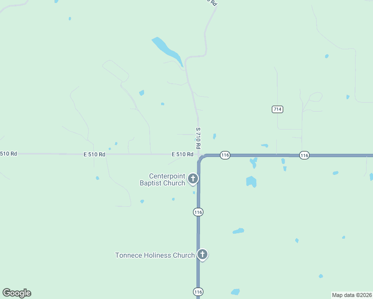 map of restaurants, bars, coffee shops, grocery stores, and more near E0510 Road in Colcord