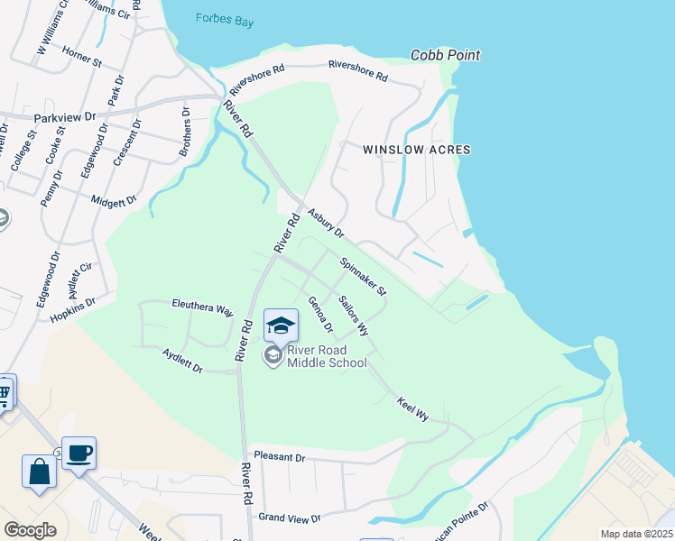 map of restaurants, bars, coffee shops, grocery stores, and more near 103 Staysail Drive in Elizabeth City