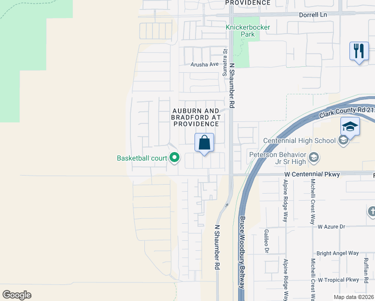 map of restaurants, bars, coffee shops, grocery stores, and more near 10680 Berkshire Woods Avenue in Las Vegas