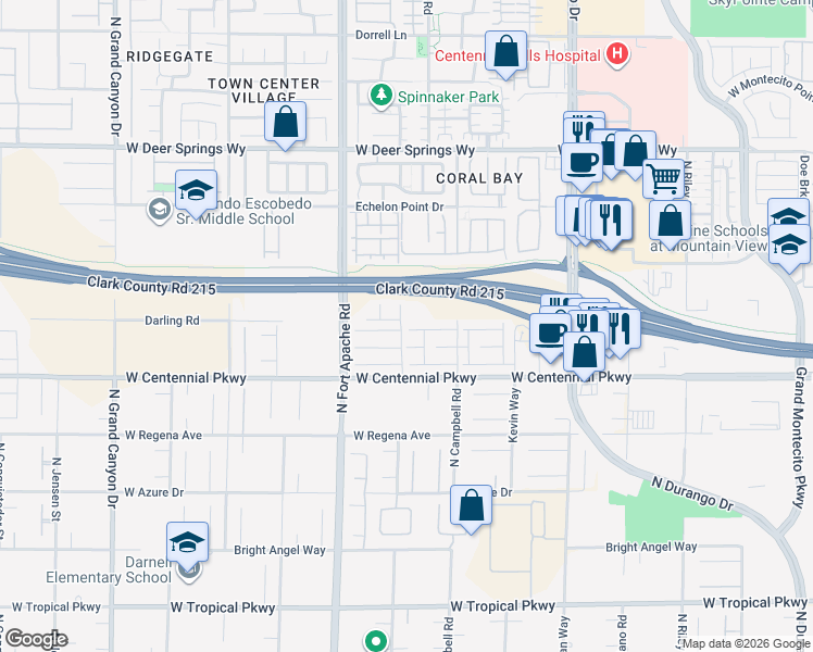 map of restaurants, bars, coffee shops, grocery stores, and more near 9088 Alex Creek Ave in Las Vegas