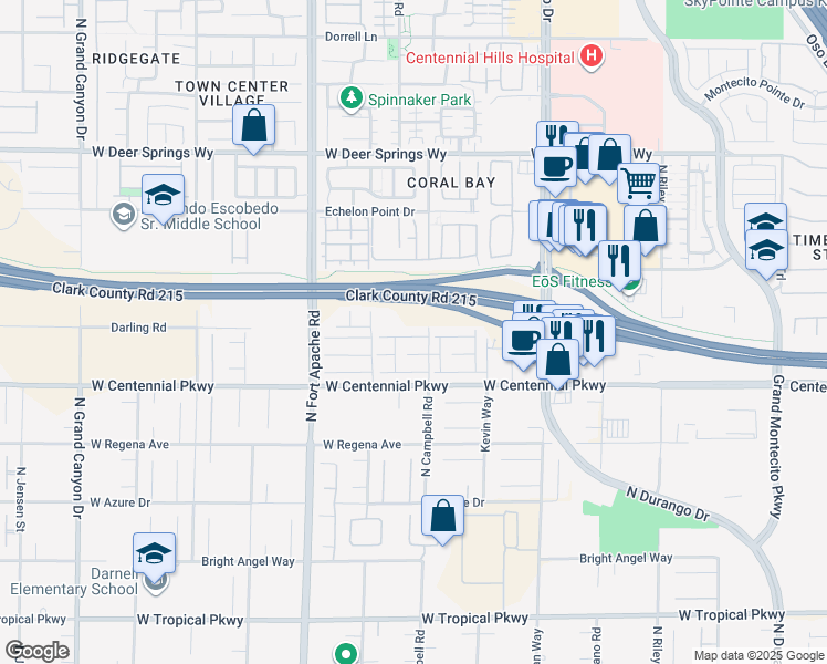 map of restaurants, bars, coffee shops, grocery stores, and more near 9028 Alex Creek Avenue in Las Vegas