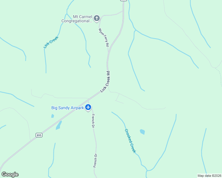 map of restaurants, bars, coffee shops, grocery stores, and more near 48 Hill Road in Big Sandy