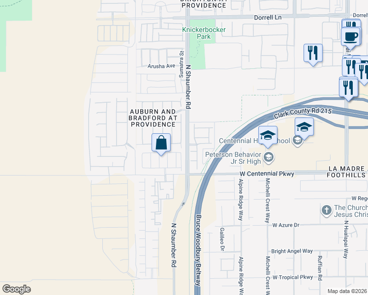 map of restaurants, bars, coffee shops, grocery stores, and more near 6510 Grand Concourse Street in Las Vegas