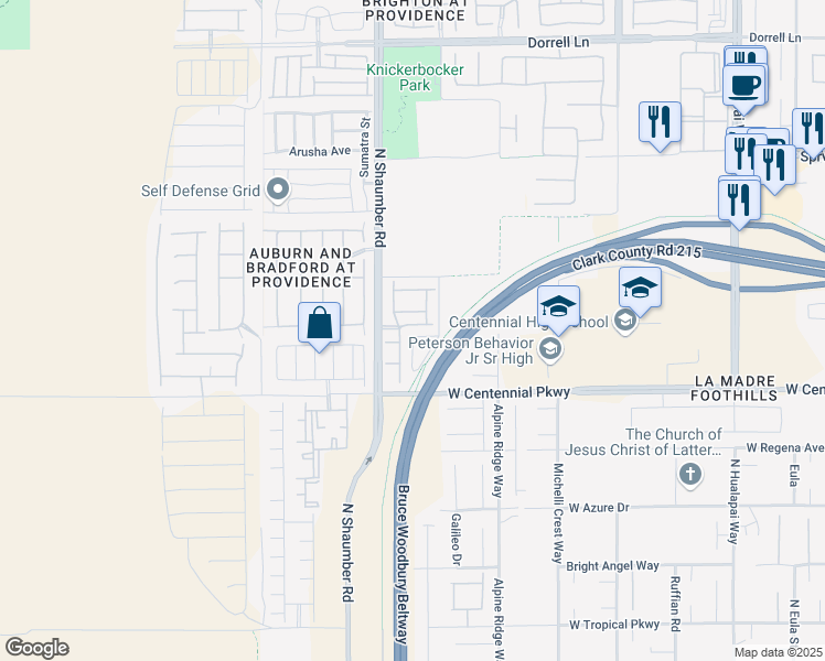 map of restaurants, bars, coffee shops, grocery stores, and more near 10565 Constant Spring Avenue in Las Vegas