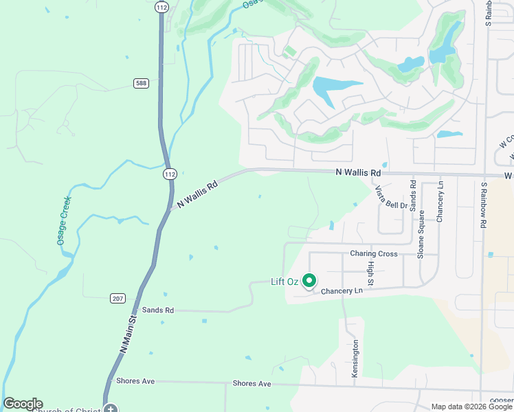 map of restaurants, bars, coffee shops, grocery stores, and more near 655 West Wallis Road in Cave Springs