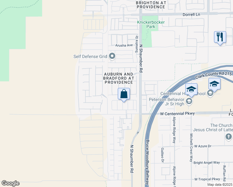 map of restaurants, bars, coffee shops, grocery stores, and more near 6521 Macdoogle Street in Las Vegas