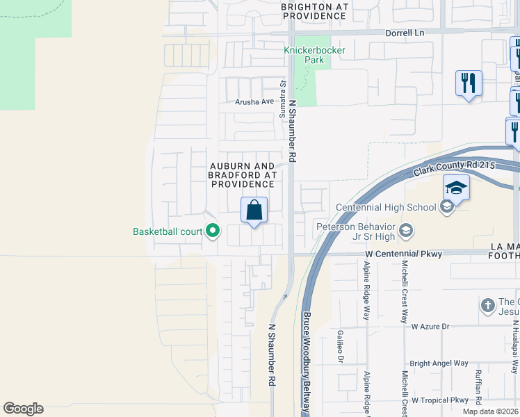 map of restaurants, bars, coffee shops, grocery stores, and more near 6522 Chinatown Street in Las Vegas