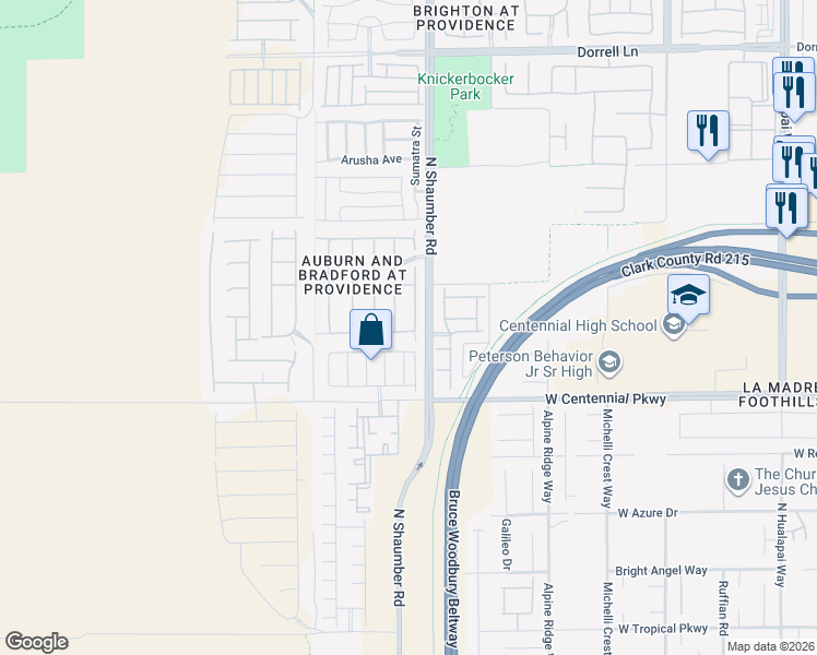 map of restaurants, bars, coffee shops, grocery stores, and more near 6510 Grand Concourse Street in Las Vegas