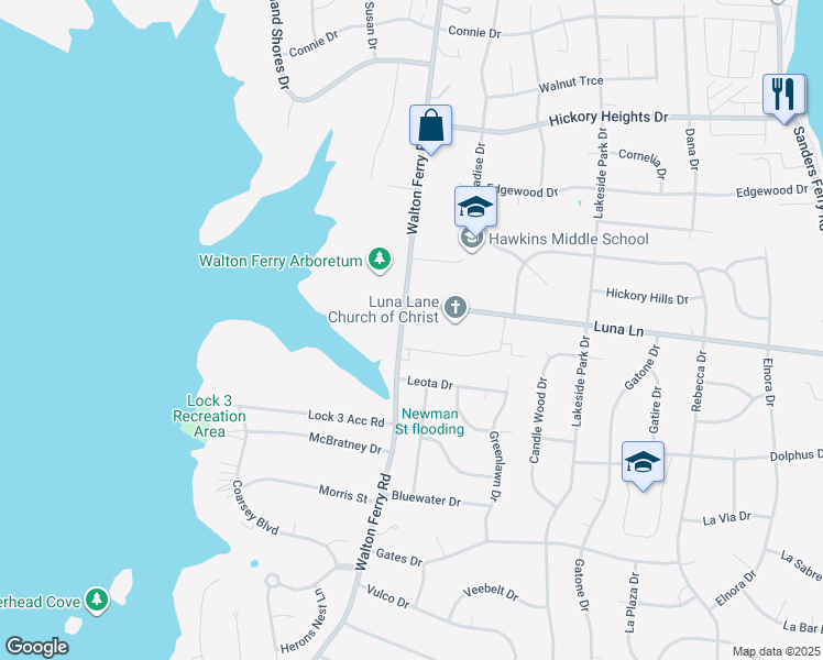 map of restaurants, bars, coffee shops, grocery stores, and more near 105 Jennings Drive in Hendersonville