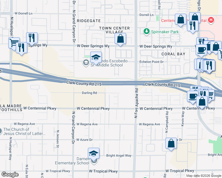 map of restaurants, bars, coffee shops, grocery stores, and more near 6488 Trautman Court in Las Vegas