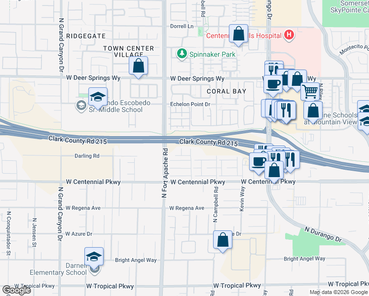 map of restaurants, bars, coffee shops, grocery stores, and more near 6560 Delicate Petal Court in Las Vegas