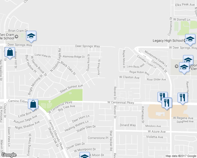 map of restaurants, bars, coffee shops, grocery stores, and more near 913 Silent Sunset Avenue in North Las Vegas