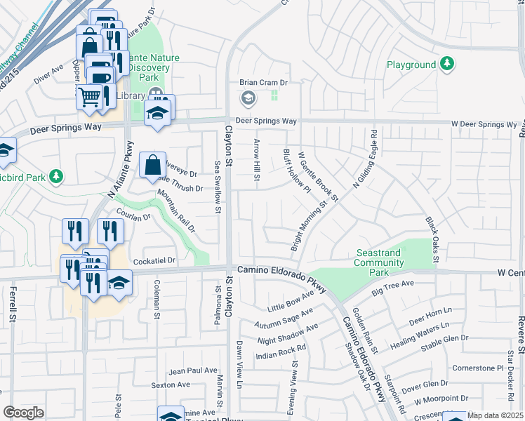 map of restaurants, bars, coffee shops, grocery stores, and more near 6504 Diamond Point Court in North Las Vegas