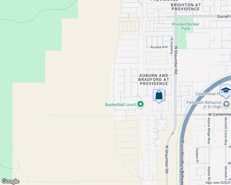 map of restaurants, bars, coffee shops, grocery stores, and more near Pole Line Road in Las Vegas