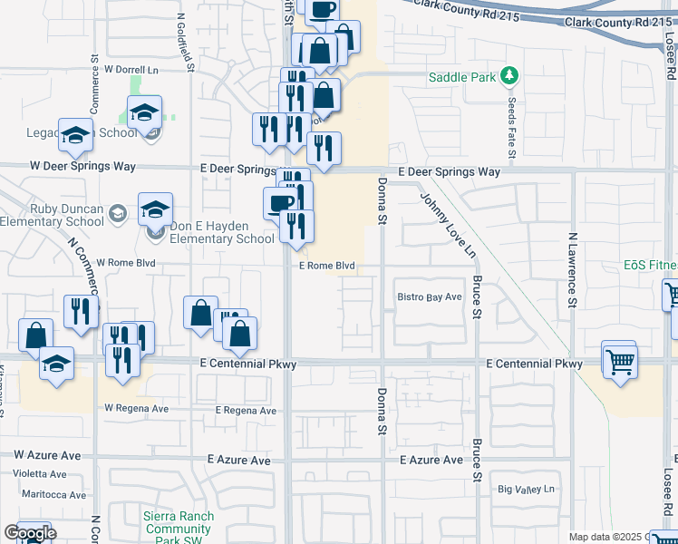 map of restaurants, bars, coffee shops, grocery stores, and more near 762 Star Estates Avenue in North Las Vegas