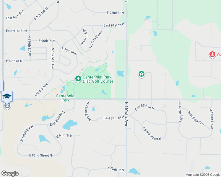 map of restaurants, bars, coffee shops, grocery stores, and more near 15515 East 88th Street North in Owasso