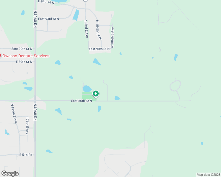 map of restaurants, bars, coffee shops, grocery stores, and more near 8800 North 185th East Avenue in Owasso