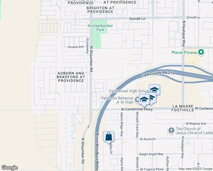 map of restaurants, bars, coffee shops, grocery stores, and more near Larry McBride Street in Las Vegas