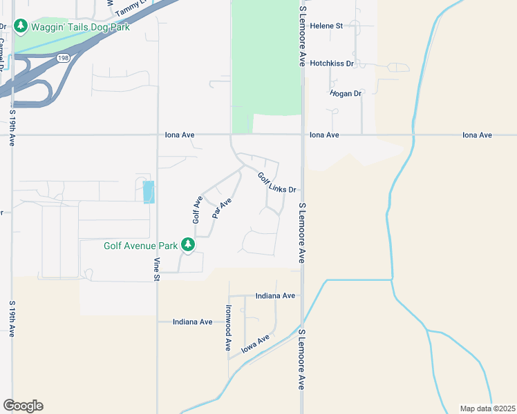 map of restaurants, bars, coffee shops, grocery stores, and more near 217 Del Monte Place in Lemoore