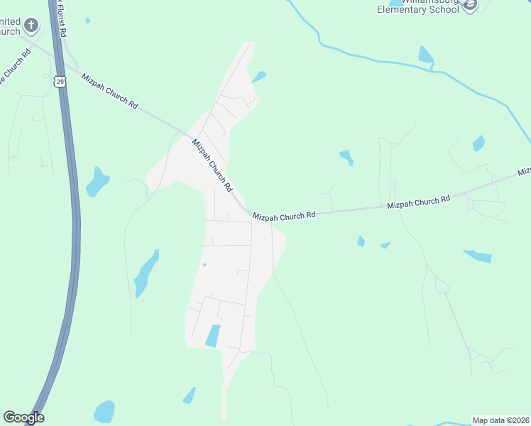 map of restaurants, bars, coffee shops, grocery stores, and more near 1285 Mizpah Church Road in Reidsville