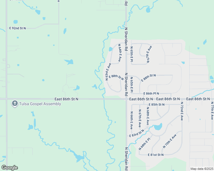 map of restaurants, bars, coffee shops, grocery stores, and more near 8713 North 63rd East Avenue in Owasso