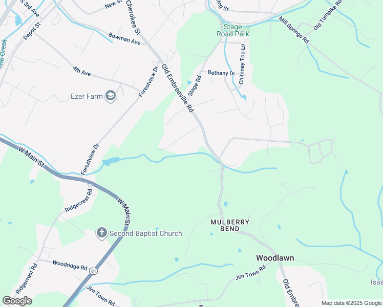 map of restaurants, bars, coffee shops, grocery stores, and more near 211 Old Embreeville Road in Jonesborough