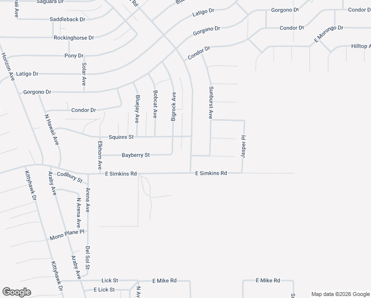 map of restaurants, bars, coffee shops, grocery stores, and more near 4130 Bigrock Avenue in Pahrump
