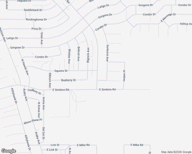 map of restaurants, bars, coffee shops, grocery stores, and more near 4110 Panorama Road in Pahrump