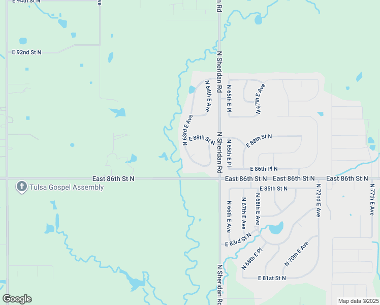 map of restaurants, bars, coffee shops, grocery stores, and more near 8713 North 63rd East Avenue in Owasso